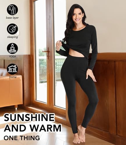 Womens Thermal Pajama Set for Winter