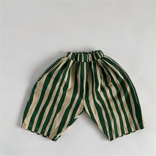 Comfortable Stripe Elastic Waist Pants for Boys Classic Summer Fit