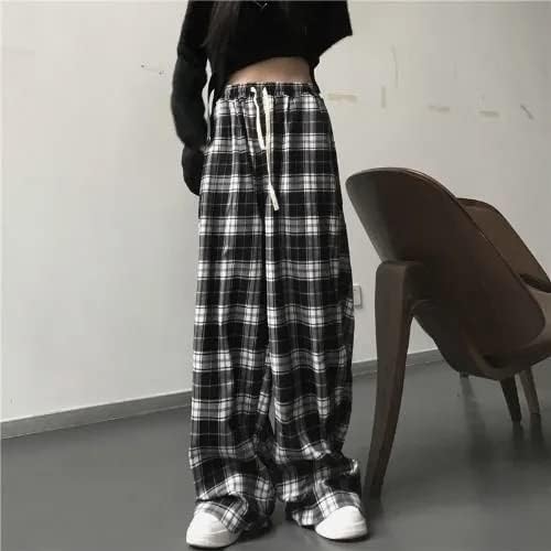 GGOOB Womens Plaid Flair Lofty Baggy Pants