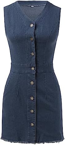 Casual Blue Denim Dress