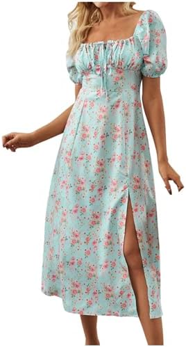 Floral Ruffle Puff Sleeve Dress