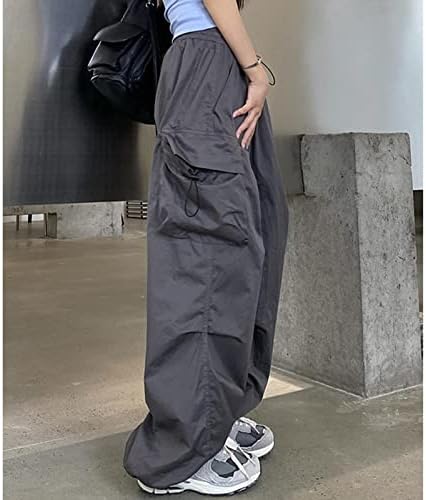 Womens Cargo Pants with High-Waisted Baggy Fit