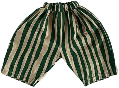 Comfortable Stripe Elastic Waist Pants for Boys Classic Summer Fit
