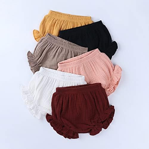 RUKOSU - Soft Ruffle-Down Cotton Linen Bloomers for Babies Essentials