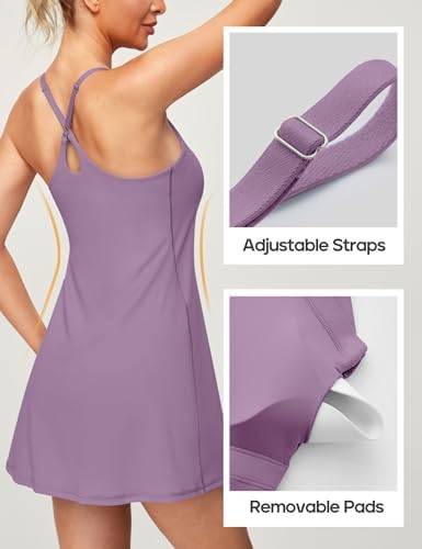 Heathyoga Womens Tennis Dress with Shorts Bra