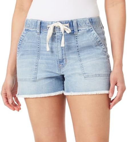 WallFlower Womens Denim Jogger Shorts