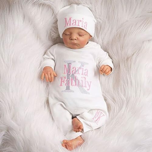 Personalized Baby Romper Gown with Embroidery for Newborns