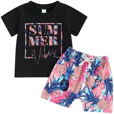 Citgeett Toddler Baby Boy Tropical Outfit Set