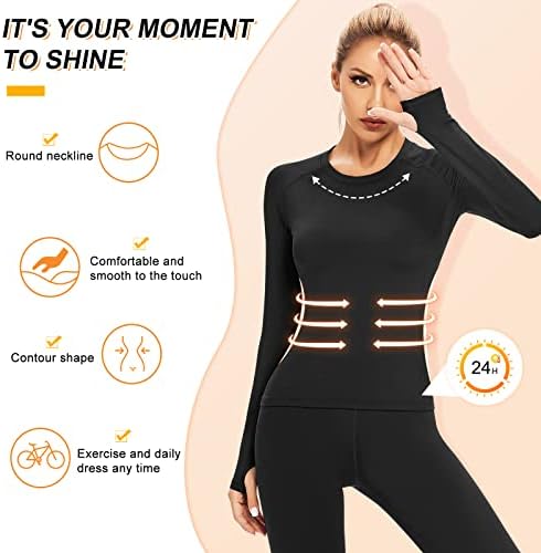 Warm Micro Fleece Thermal Base Layer Under shirt Women