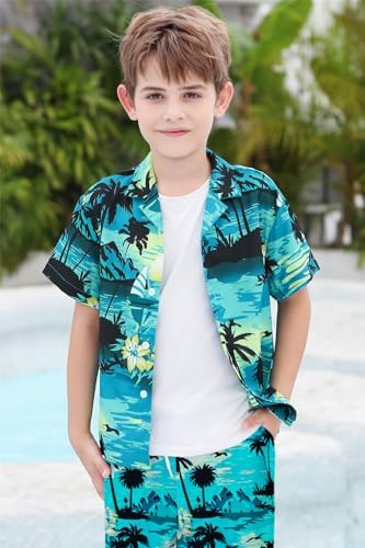 SANGTREE Boys Men Formal Hawaiian Outfit 4X-Large Set