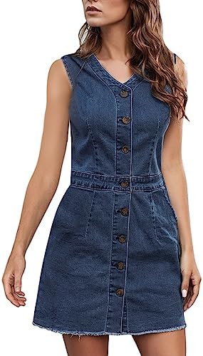 Casual Blue Denim Dress