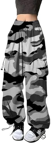 HD SDBRLD Womens Cargo Pants High-Waisted Drawstring Design Stretch-Fit Durable Stylish