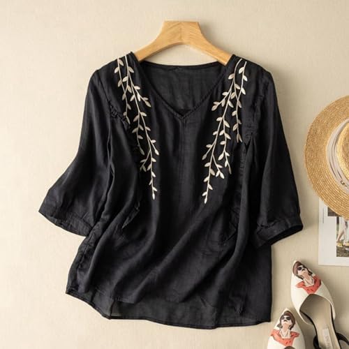 Womens 2025 Trendy Summer Top with 34 Sleeve by Sfascumop