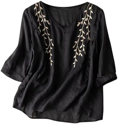 Womens 2025 Trendy Summer Top with 34 Sleeve by Sfascumop