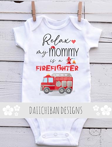 Firefighter Mom Baby Rumping Set