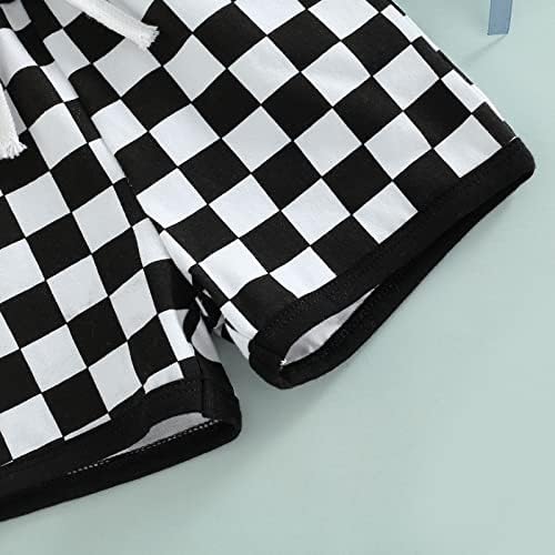 Lamuusaa Newborn Toddler Boy Shorts Summer Cotton Plaid Jogger