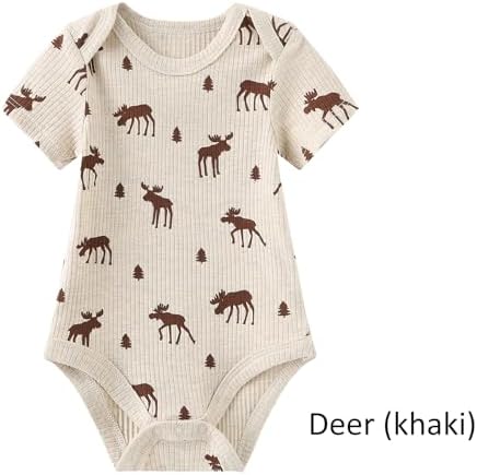 Ruliby Baby Bodysuitromo Girls Boys Outfit Soft Newborn Romper