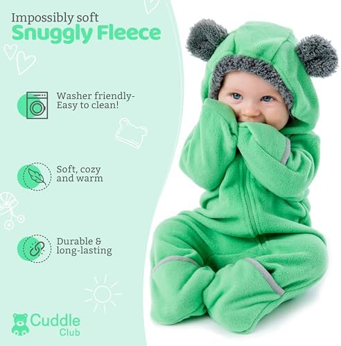 Cozy Cuddle Club Fleece Baby Bunting Bodysuit