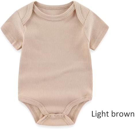 Ruliby Baby Bodysuit Romper Set for Boys Girls 0-12 Months