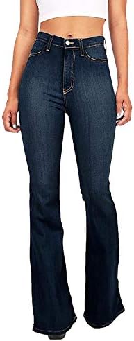 FZVYD Womens Retro High-Waisted Flared Boyfriend Jeans