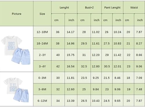 Big Little Brother Matching Outfit for 12-18 Months 2T-4T Kids