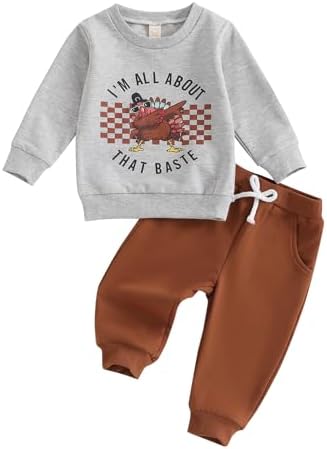Amnnchya Toddler Boy Thanksgiving Outfit Set