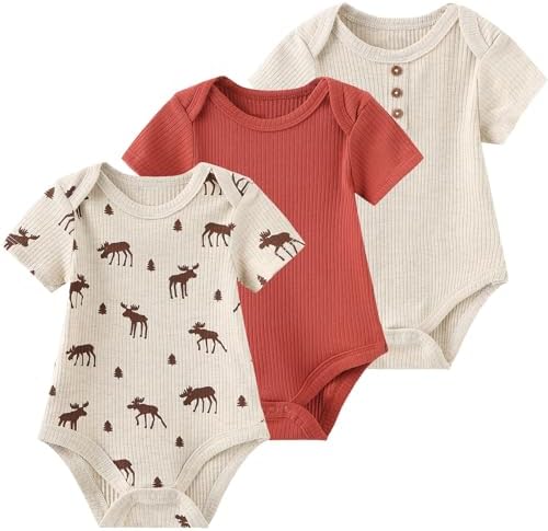Ruliby Baby Bodysuitromo Girls Boys Outfit Soft Newborn Romper