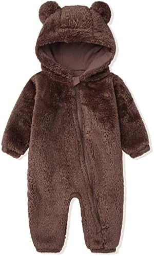 Babymine Newborn Baby Fleece Lined Romper for Baby Light Thermal