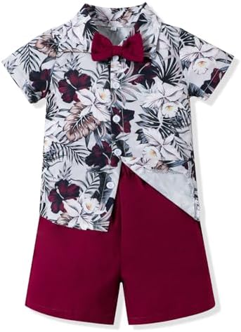 Creative Hawaiian-Style Boys Shorts Set for Toddlers