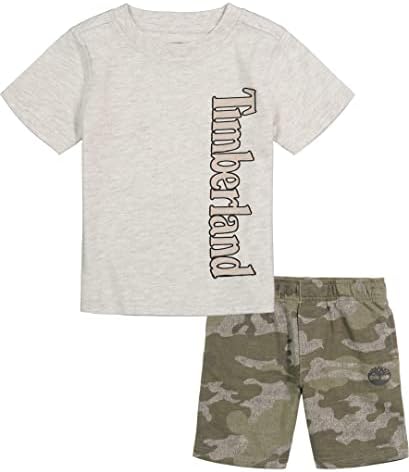 Timberland Baby Boys 2-Piece Tee Shorts Set Farina Heather 10 US
