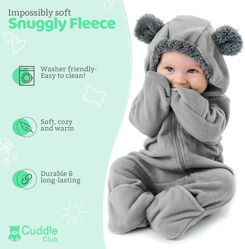 Cuddle Club Fleece Baby Bunting Bodysuit