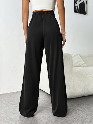 Comfort Style PINSPARK Wide Leg Sweat Pants for Women