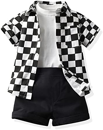Tem Doger Baby Boys Plaid Outfit 3-Piece Set