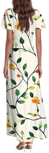 Stylish Printed V-Neck Summer Tunic Dress