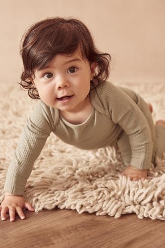 MORI Baby Unisex Long Sleeve Bodysuit - Soft and Comfortable
