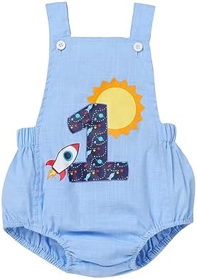 HelloUniromper 1st Birthday Outfit for Boys Summer Cake Smash Photoshoot