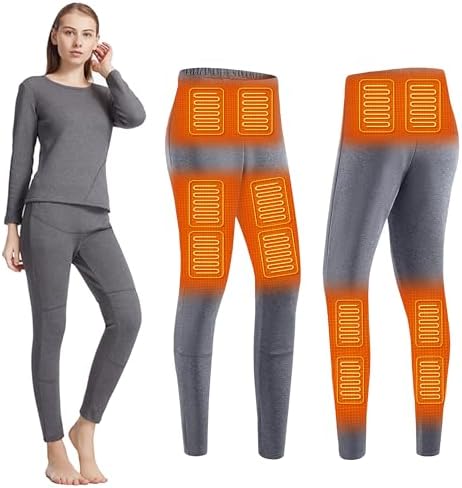 Electric Thermal Underwear with 12 Heating Zones