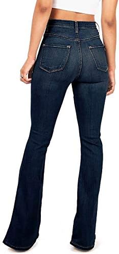 FZVYD Womens Retro High-Waisted Flared Boyfriend Jeans