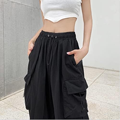 Adjustable High-Waisted Cargo Pants Women