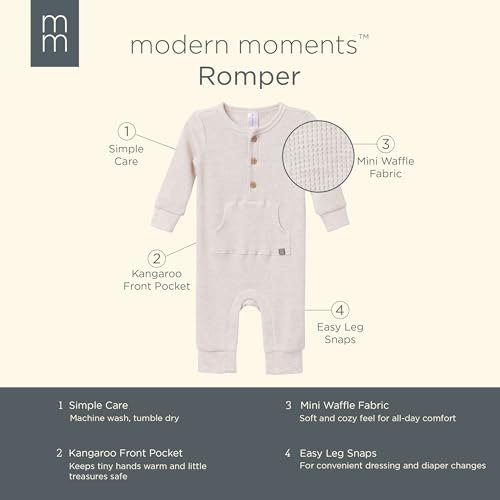 Modern Moments by Gerber Baby Mini-Waffle Romper