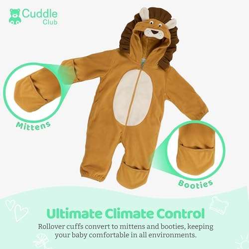 Cuddle Club Fleece Bunting Bodysuit - Cozy Hooded Romper