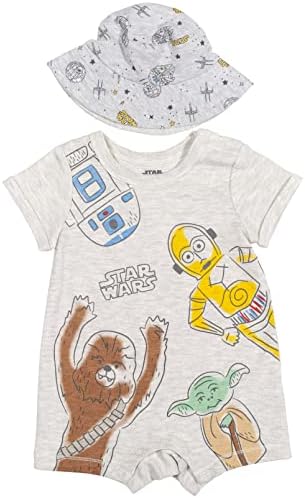 Star Wars Grogu Baby Romper and Bucket Sun Hat