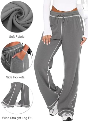 Track Pants Women Soft Wide-Leg Trendy Joggers for consolation and Style