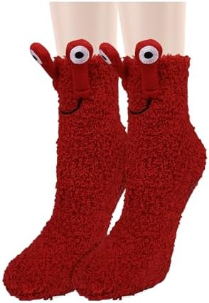 Cute Warm Fuzzy Socks with Grips for Girls