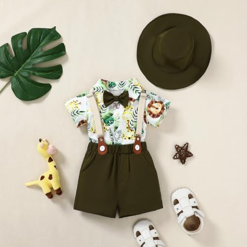 Baby Boy Summer Outfit with suspenders