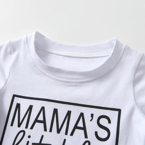 Rebey Baby Boy Summer Short Sleeve Letter T-Shirt Set 2PCS