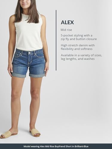 JAG Womens Petite Alex Mid Rise Boyfriend Short