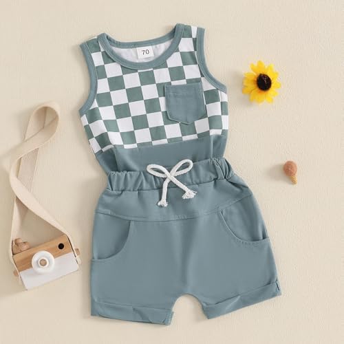 Comfort Style Checkered Summer Set for Baby Boys