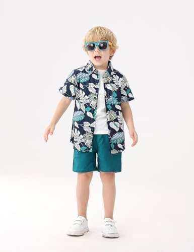 JunNeng 3Pcs HibiscusTSet for Toddlers Perfect for Beach adventures