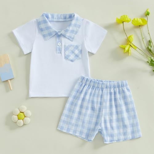 Emmababy Checkered Toddler Outfit Boys